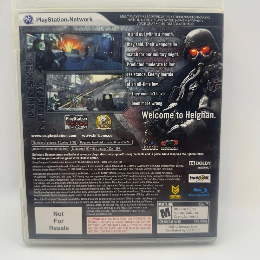 Sony killzone playstation